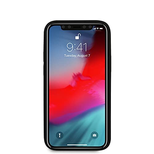 Ferrari Phone Case for iPhone 12 Mini Genuine Leather Hard Case Off Track with Contrasted Stitched Nylon Middle Stripe Red Easy Snap-on Drop Protection Case Officially Licensed - Image 3