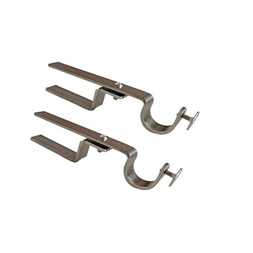NONO Bracket Mini - Inside Mounted Blinds Curtain Rod Bracket Attachment for Mini Blinds (Satin Nickel)