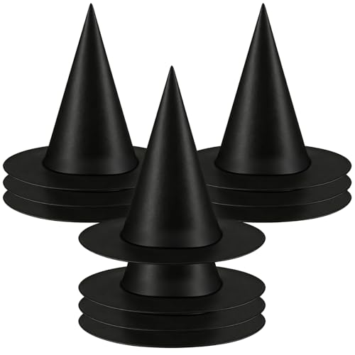 BTBOYIKA 10 PCS Halloween Witch Hats for Large Halloween Party Supplies Indoor Outdoor.
