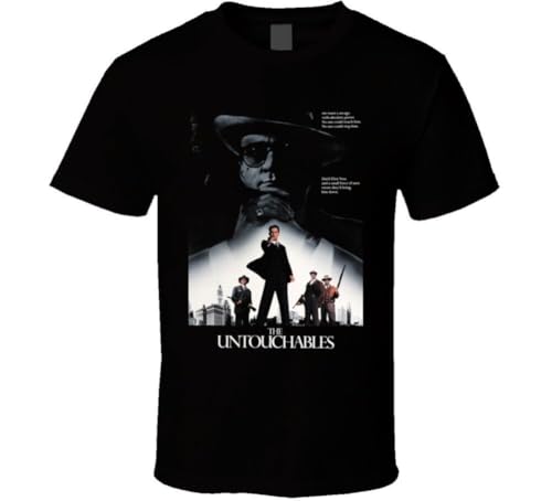 DHXKLCF The Untouchables De NIRO al Capone Retro Mafia Movie T ShirtBlackXXL