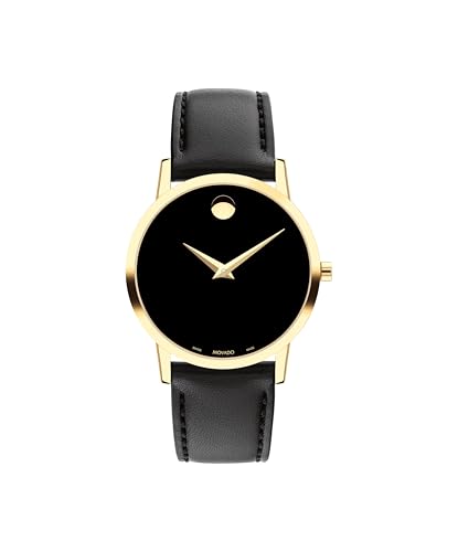 Movado Museum Classic Women's Watch - Swiss Quartz Movement, Calfskin Strap - 3 ATM Water Resistance - Classic, Luxury Fashion Timepiece for Her - 33mm