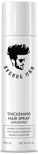 Image of Avenue Man Hair Thickening Spray for Men - Unscented Texturizing Spray for Men - Instant Volume, Strong Hold & All-Day Control - Lightweight & Easy Rinse Formula Mens Hairspray Extra Hold - 8.5 oz