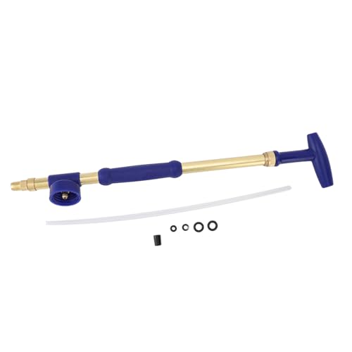 Hand Pressure Watering Wand, Stainless Steel Copper Plant Watering Wand Pulling Spray Rod with Hose for Cleaning, Watering Plants, Yards (Single Headed)