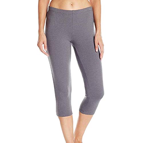 Pantalon de fitness stretch pour la course à pied Taille haute Hips Sept minutes Pantalon de fitness pour femme 3/4, gris, S Cover