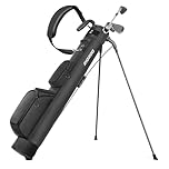 RIOROO Golf Stand Bag with Adjustable Strap Golf Bag 2 Way Divider 3 Pockets Lightweight Easy to Pencil Golf Carry Bag for The Driving Range, Par 3, and Executive Courses