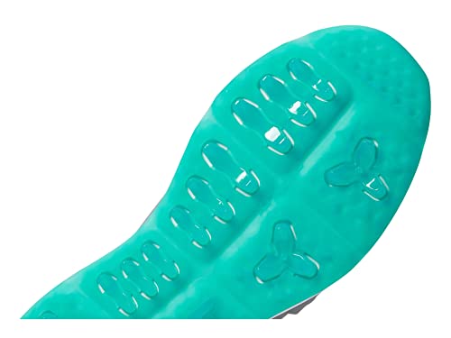 Skechers Women's Go Elite 5 Arch Fit Waterproof Slip in Golf Shoe Sneaker, Gray/Aqua, 9.5