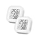ARCELI Thermometer Hygrometer, Thermometer innen Hygrometer innen Digitales Thermometer, Hygrometer mit smiley-indikator, für Haus, Terrarium, Kinderzimmer, Brutmaschine, Keller, etc. (2 weiß)