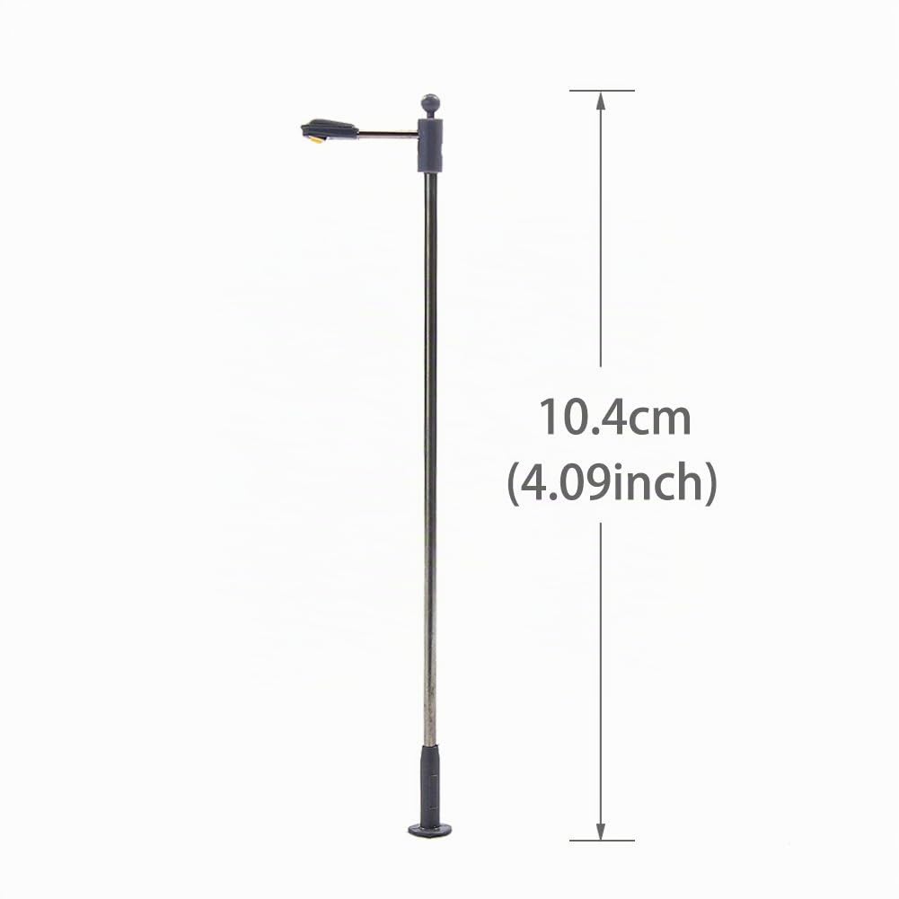 Evemodel LQS10W 10 piezas de farola de exterior con luz led de luz Blanco en escala HO