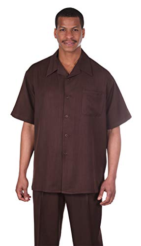 Fortino Landi Plain Walking Suits 29544-Brown-Large-36