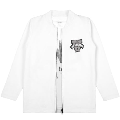 Image of Boys Full Sleeves Solid Jacket and T-Shirt