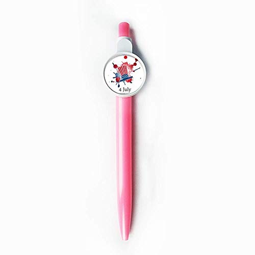 Stylo roller rétractable bleu anti-bavure design fête américaine 4 juillet