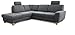 Produktbild Cavadore Ecksofa Wisconsin mit Federkern / Sofagarnitur mit 2 Kopfstützen / Landhausstil / Holzfüße in Buche / Mikrofaser / Größe: 248 x 88 x 215 cm (BxHxT) / Farbe: Grau