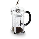 Bodum Francuska Prasa do Kawy, Szkło, Czarny/Srebrny, 1l