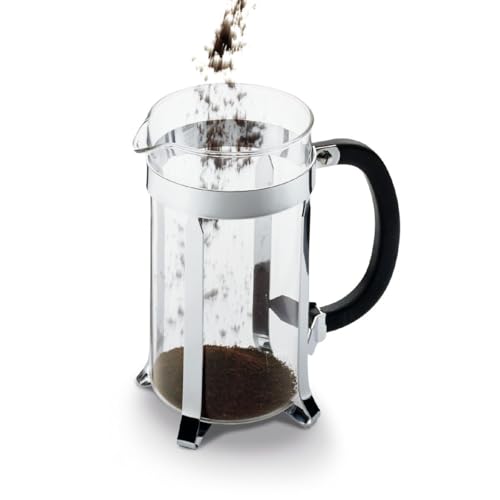 Foto von Bodum Caffettiera French Press Schwarz – 1L / 8 Tassen Kaffeebereiter – Hitzebeständiges Glas – Edelstahlfilter – BPA-frei & spülmaschinenfest – Hergestellt in Portugal