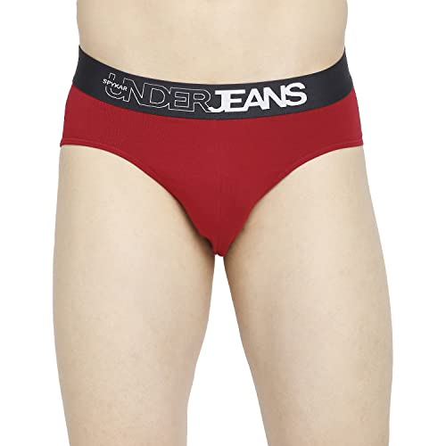 Image of Underjeans Men's Cotton Blend Regular Fit Solid Brief