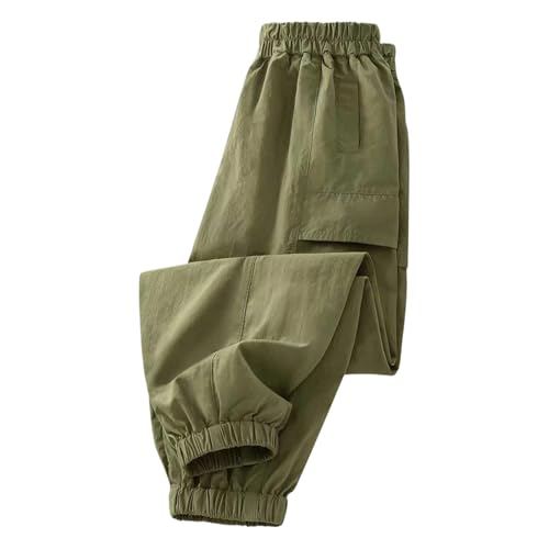 Boys Girls Athletic Trackpants Elastic Waist Cinch Bottoms Jogger Pants with Pockets Quick Dry Hiking Trousers for Kids 5-16Y
