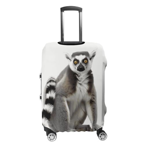 Tailed Lemur Luggage Covers Tsa Approved Suitcase Cover Elastic Washable Luggage Sleeve Carry on Cover Protector Anti-Scratch Suitcase Protector Fits 19-30 Inch Case(M)4