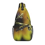 Droplets reflection flower plant purity dew dew drop Men's chest bag, lightweight sports chest bag,...