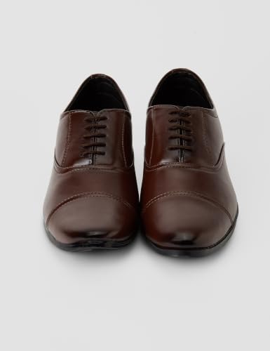 Image of Centrino Men's Formal Shoes | Shoes for Men Formal | Lace-Up Oxford with Cushioned Insole | Lightweight Comfortable | Premium Leather Shoes for Man Stylish | Mens Shoes for Office Business (9565)