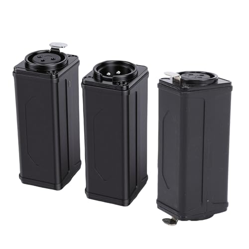 Eminchu Juego de 3 Adaptadores XLR, Adaptador Macho a Macho Hembra a Hembra de 3 Pines, Juego de Conectores de Aleación de Zinc para Mezcladores, Micrófonos, Amplificadores, Sistemas PA y Luces de