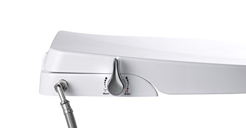 Image of Alpha ONE V2 Bidet Seat - IMPROVED COLOR - Elongated - Non-Electric Dual Nozzles - Ultra Low Profile - Powerful Spray - EZ 1 Lever Control - Brass Valve and Fittings - LED Nightlight