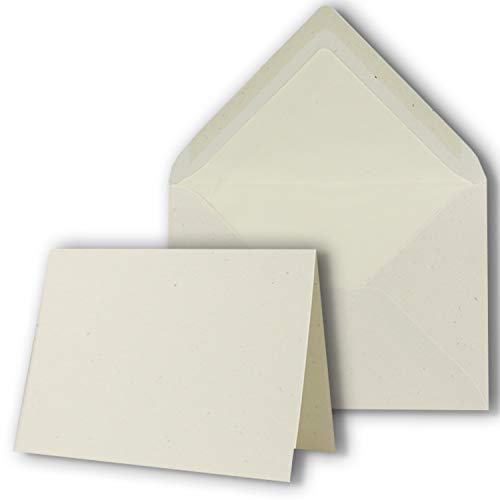 Cartes pliantes et enveloppes A6/C6 Neuser vanille pour correspondance et invitations