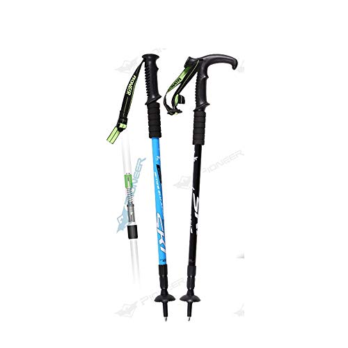 Poste de trekking de acero de tungsteno bastón telescópico anti-shock de senderismo