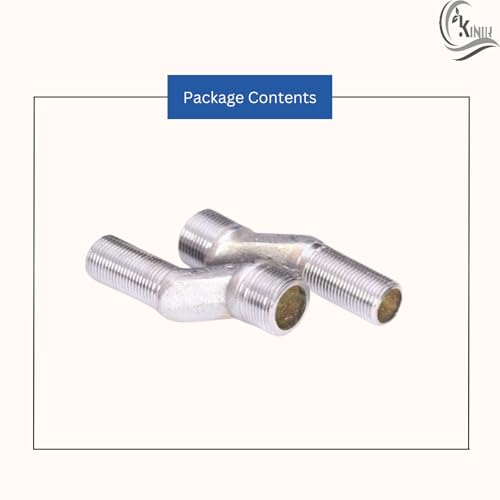 Image of KINIK CP Brass Adjustable Wall Mixer Leg for Installation of Bathroom Jaquar Type Long Wall Mixer Taps 1 2 Inch x 3 4 Inch One Pair