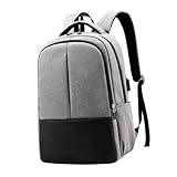 NUOLUX 充電ポート付き多機能ビジネスパソコンリュック 撥水耐久大容量調節可能 メンズ通勤通学旅行用バッグ