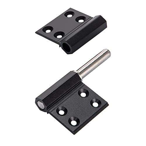 Mozcorn Lift Off Hinge 6 Pack Black Door Hinges 4" Durable Flag Hinges, Right Handed, Rust-Resistant Indoor And Outdoor Hinges Detachable, Loading Capacity 50 Lbs #TOP5