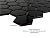 Tenedos Hexagon 2 Inch Glossy Porcelain Floor Wall Mosaic Tile for Bathroom Shower, Kitchen Backsplashes, Accent Wall, Pool Tile (15, Black)