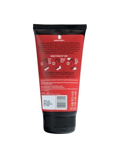 Image of Ultra Fix Beard Gel | Strong Hold & Long Lasting Styling Gel for Sikhs | Beard Shaping & Setting Gel | Short & Medium Beard | Alcohol & Paraben Free Beard Fixer
