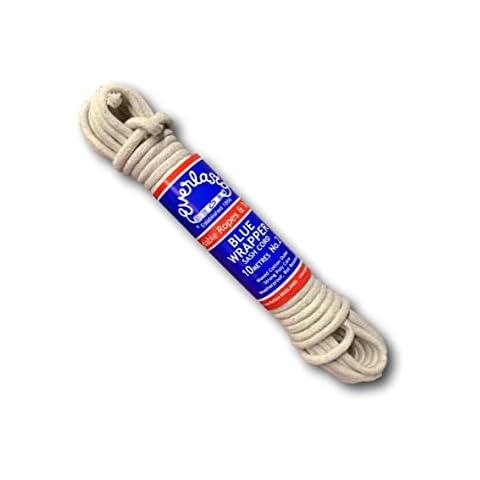Everlasto 'Blue Wrapper' UK Made Quality Waxed Cotton Sash Cord No.5 (8.5mm) x 10m Cover