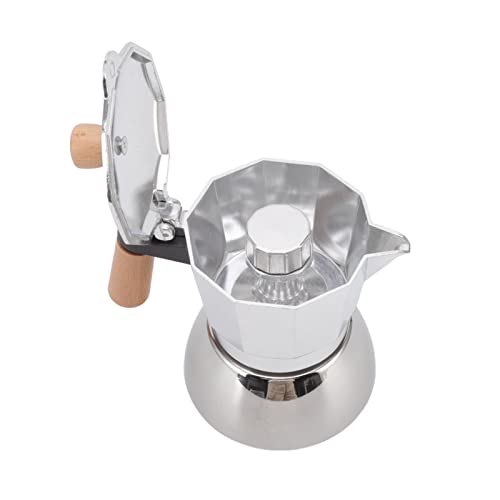 Image of Durable Wooden Handle Coffee Maker for Cafeteria, Home (300ml)