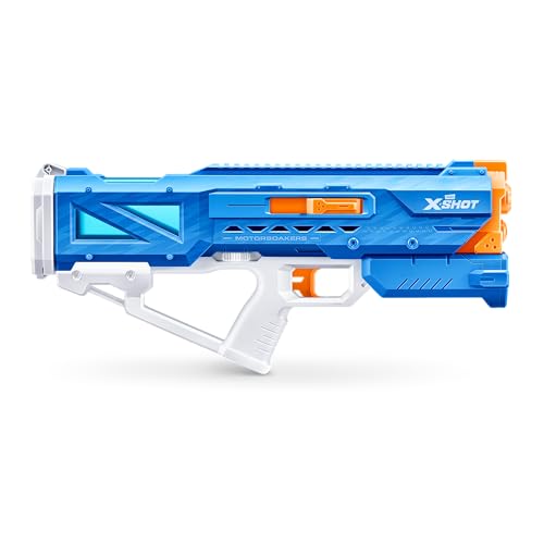 XSHOT Water Hydra Pulse Motor Soaker by ZURU, Motorised Blaster Watergun, Water Blaster, Water Toys, Fills with Water in just 1 Second, Rechargeable Battery.