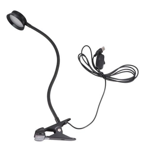 IWOWHERO Clip Table Lamp Led Reading Light Sturdy Clip Flexible Gooseneck USB Reading Lamp for Bed Travel
