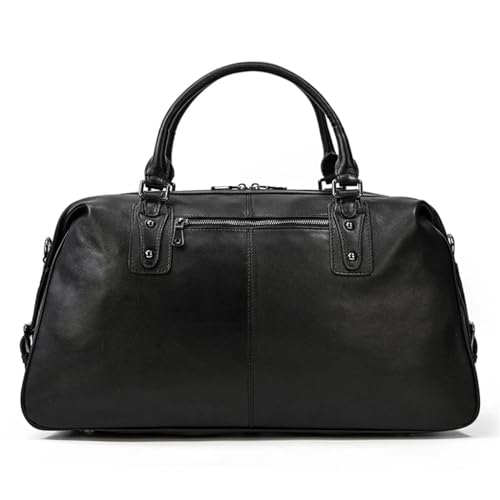 HBJWOV Travel Bag Men's Black Cowhide Women's Duffel Bag Large Travel Duffel Bag Handheld Duffel Bag3