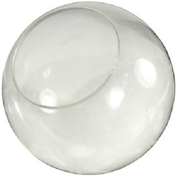 18 Inch Neckless Clear Acrylic Lamp Post Globe with 5.25 Inch Opening