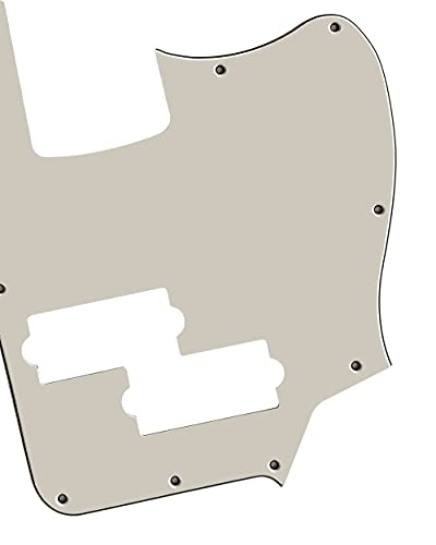 Electric Guitar Pickguard for Squier Jaguar Bass Special SS Short Scale Style (3 Ply White)