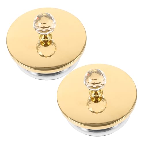 OFFSCH Couvercles Pour Pichet En Acier Inoxydable 2 Pièces Lèvres Demi-acier, Couvercles Résistants à L’usure Pour Carafe En Verre, Accessoires Pratiques Pour Usage Quotidien Cuisine