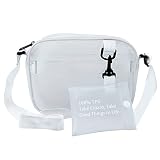 Enkrio Clear Bag Stadium Approved Clear Purse Mini Clear Messenger Bag Matte Cross Body Bag with Adj