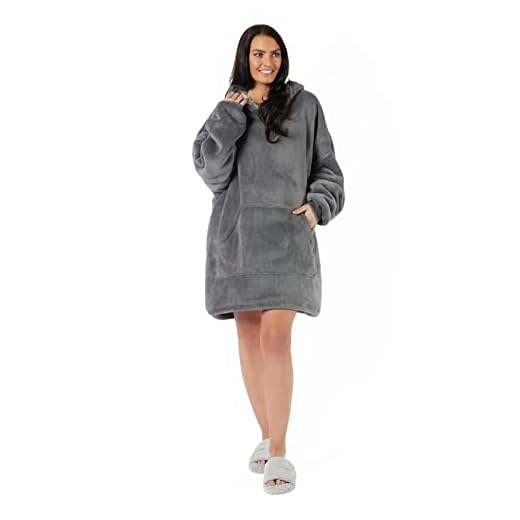 Sienna Hoodie Filt, Antracit