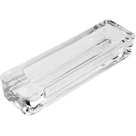 GERMANUS Glass Cigar Ashtray with Shelf Cover