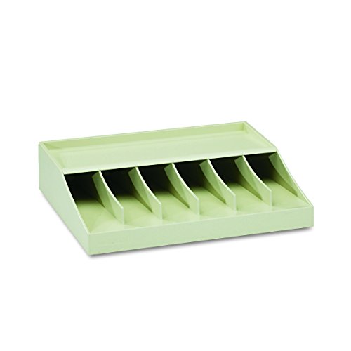 MMF Industries Bill Strap Rack | 10-5/8”W x 2-5/16”H x 8-5/16”D | 6 Compartments | Open Design | Recessed Top Shelf | Durable Plastic | Cash Holder Organizer Rack #1