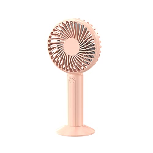 TOYESS Ventilateur à Main Portable USB, Mini Ventilateur de Poche avec Batterie Rechargeable 1800mAh et 3 Vitesses de Vent Réglables, Petit Ventilateur de Bureau Pour Maison/Bureau/Voyage, Rose