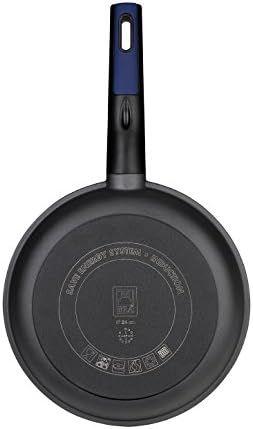 Bra Advanced  Frying Pan, Cast Aluminium with Non-Stick PFOA-free chemours Super Reinforced, Teflon Profile superior performance and High Resistance, Suitable for Induction modern 20 cm Black
