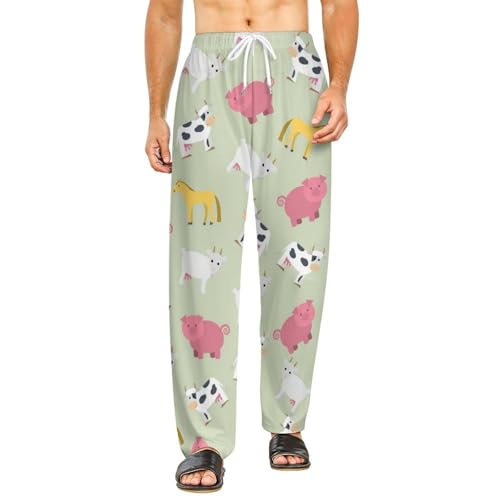 Pantalon de nuit long pour femme avec poches latérales taille S