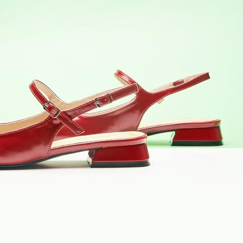 Image of C.Paravano Slingback Flats | Slingback Sandals for Women | Sandals Flats | Adjustable Ankle Strap Shoes