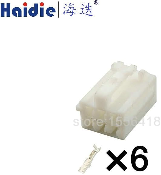 Boicus Wiring Connecting Terminals - 1-20 sets 6 Pin 7283-1068/90980-11001 Fuel Injector Plug Automotive Connector 7282-1068/90980-10998 - (Color: female set, Package: 5 sets)