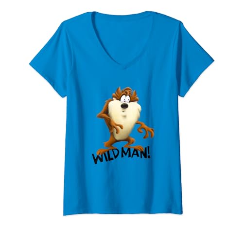 Looney Tunes Taz Wild Man Camiseta Cuello V